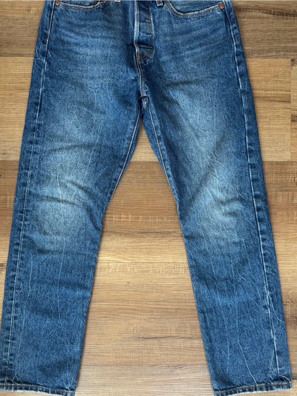 Womens Levis 501 Premium Med Wash Jeans Size 27x28 - Picture 3 of 7